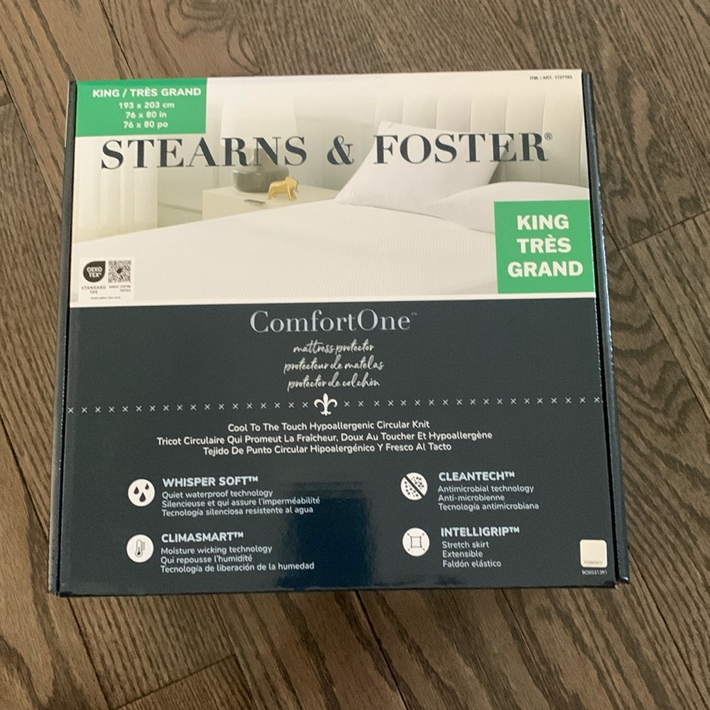 🆕 Stearns & Foster Comfort One King Mattress Protector